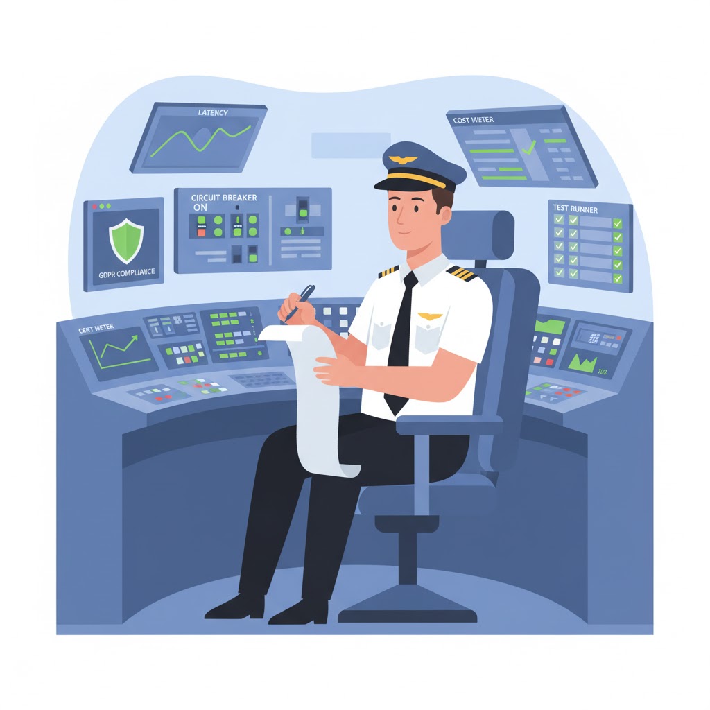 Pre-flight checklist before takeoff — every question answered before the project starts